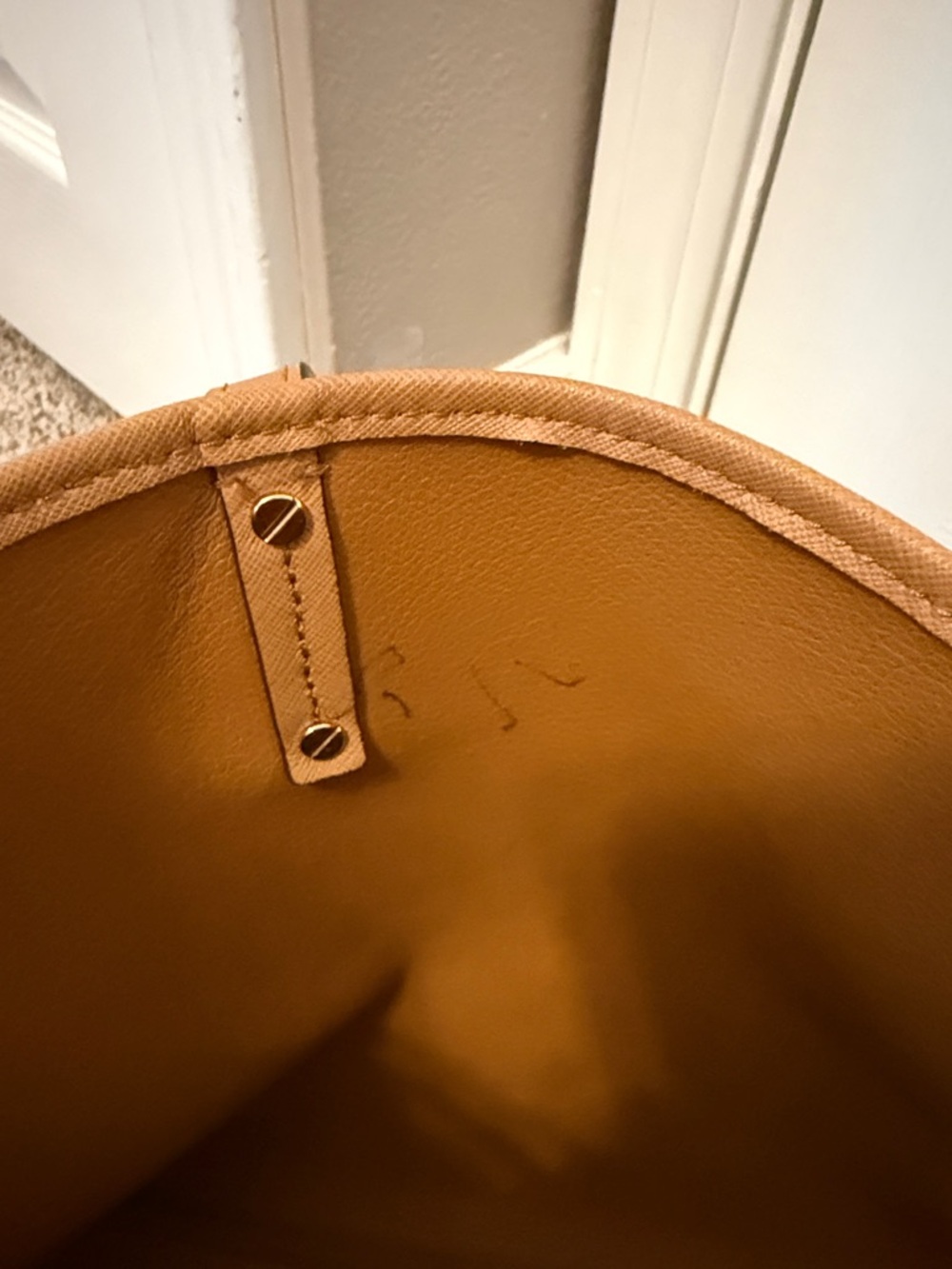 Michael Kors Brown Logo-Print Tote with Tan Trim - Picture 5 of 10